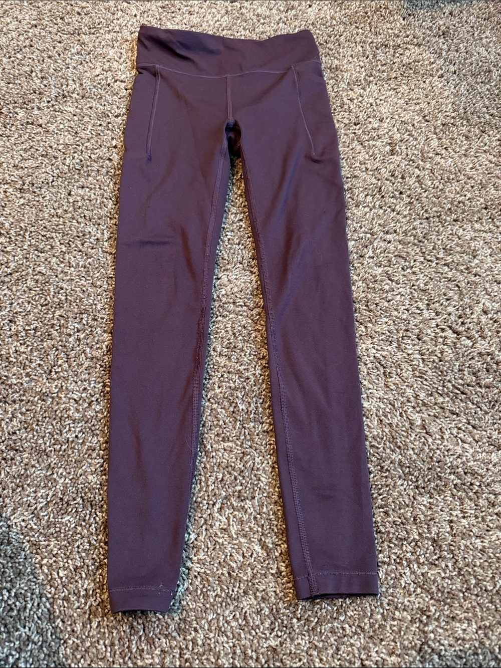 Athletes Girl Kids Stretch Leggings in Deep Plum